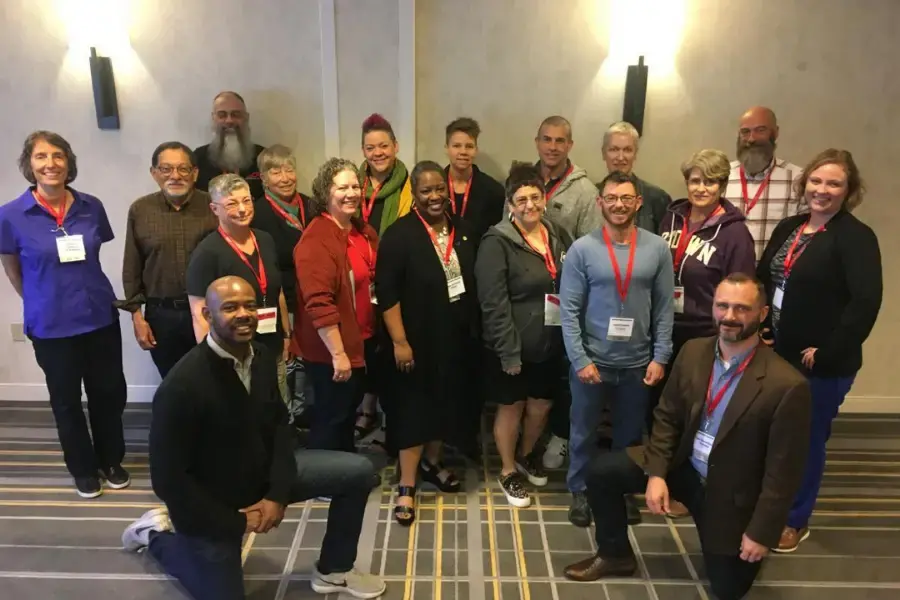 LGBTQIA+ Caucus members at the Equity Conference 2020.