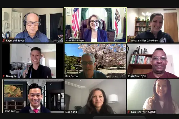 Members are 2021 Virtual Lobby Day in a Zoom screenshot