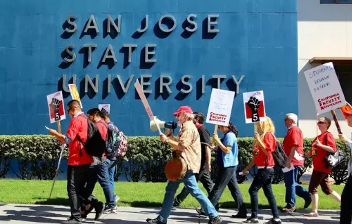 CFA San José members rally for students.