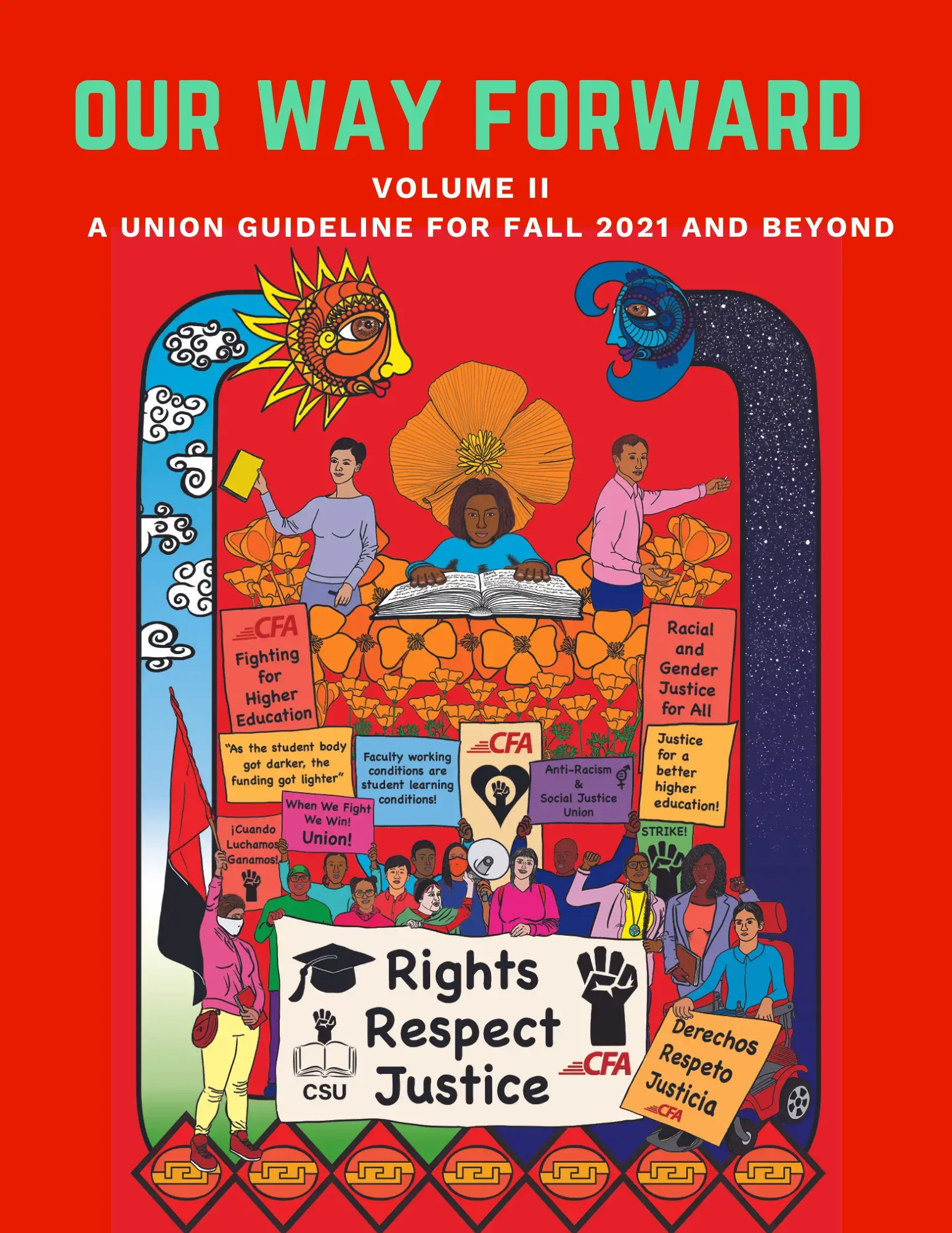 Cover photo for CFA's second edition of Our Way Forward, a union guideline for Fall 2021 and beyond.