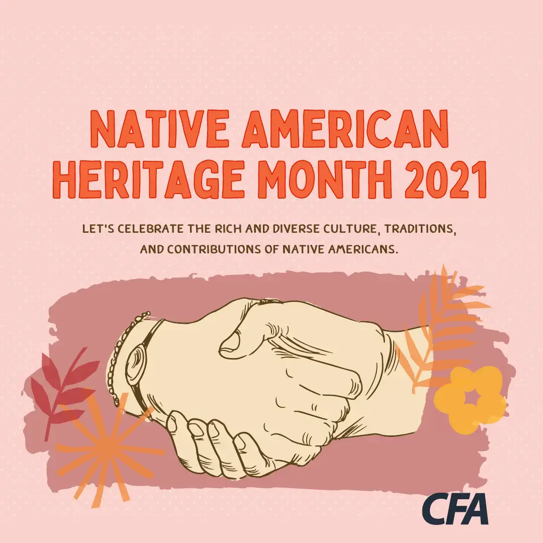 Image with text saying Native American Heritage Month 2021