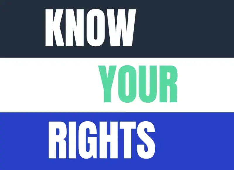 Text saying Know Your Rights