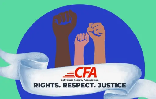 Green and blue logo with multiple colored fists and text that reads rights, respect, justice.