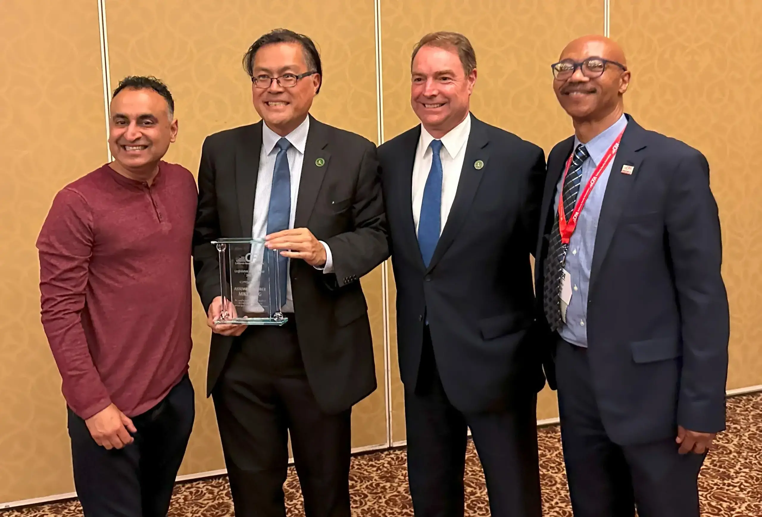 Assemblymember Mike Fong, Legislator of the Year at the 2023 Lobby Days Legislative Reception