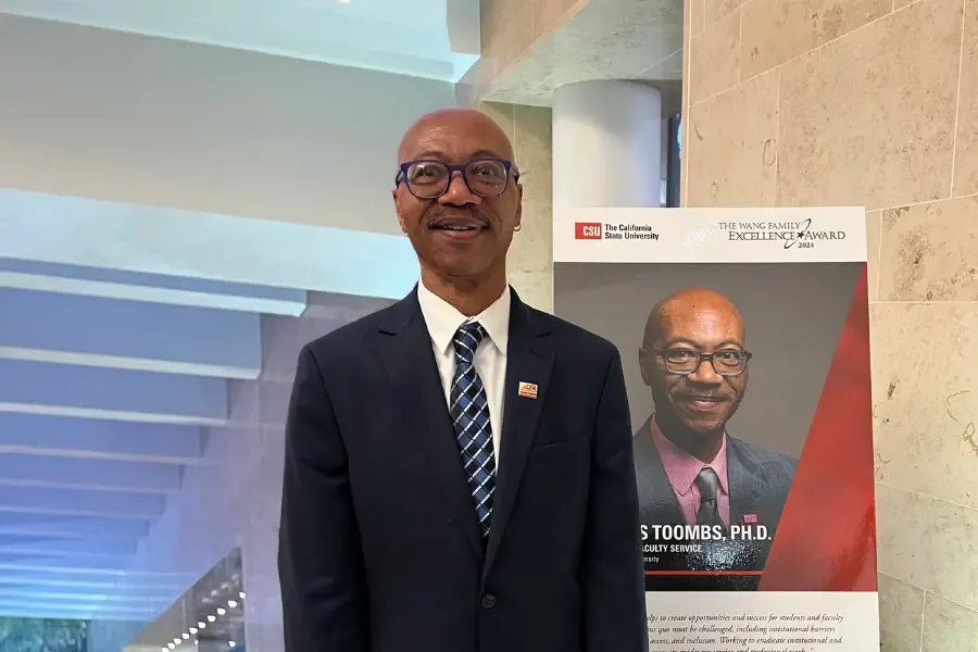 Charles Toombs at an award ceremony