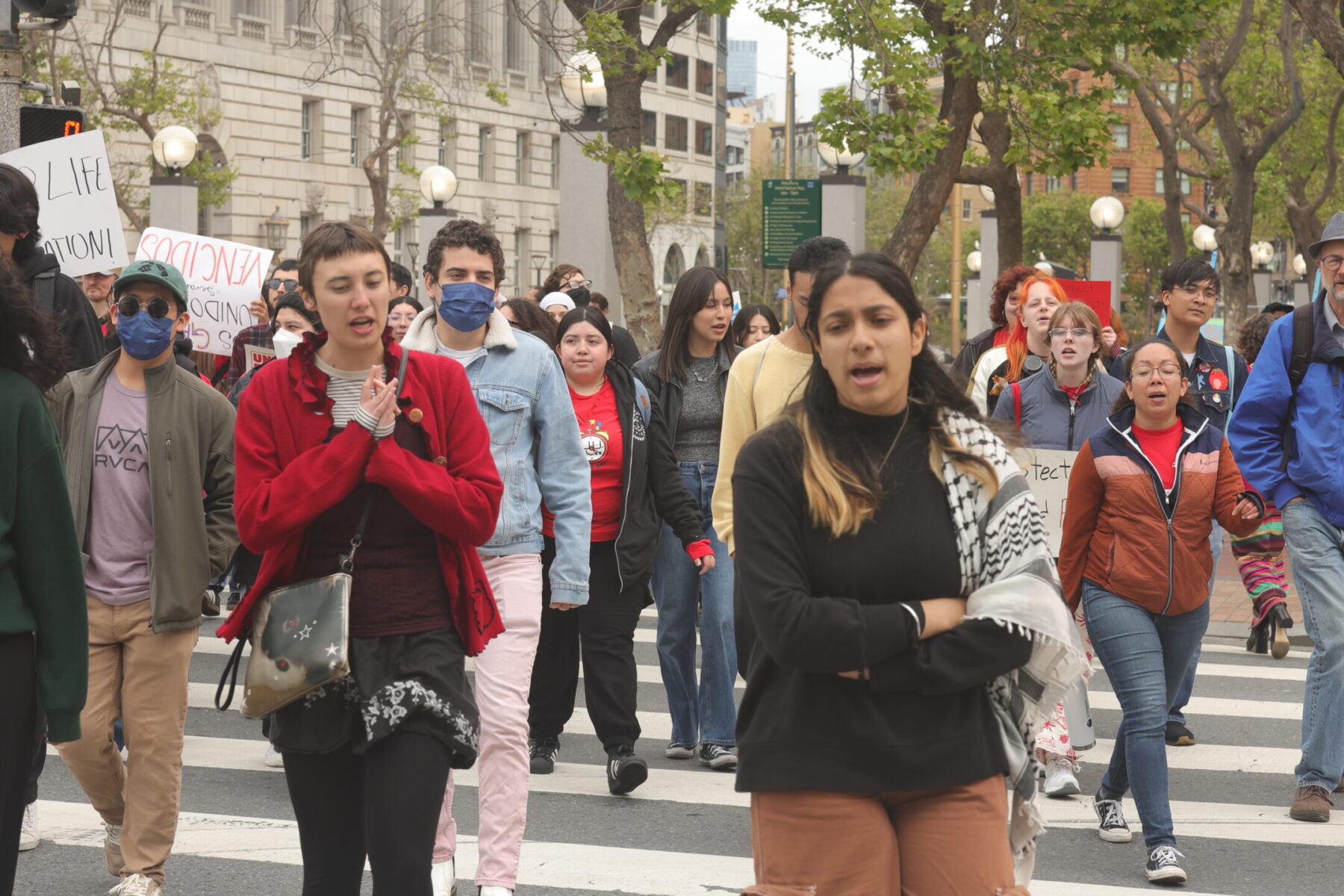 National Day of Action on April 17, 2025 at SF Civic Center Plaza with SFSU Chapter and Student Organizations.