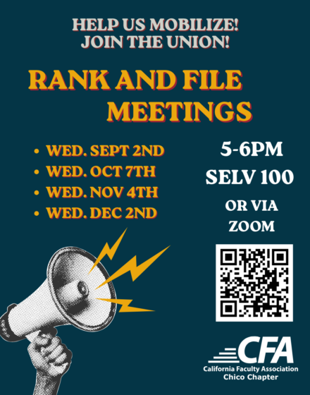 CFA Chico Rank and file meeting flyer