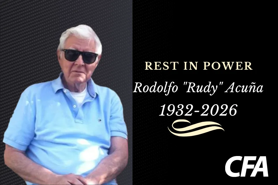 In memory graphic of Rudy Acuna