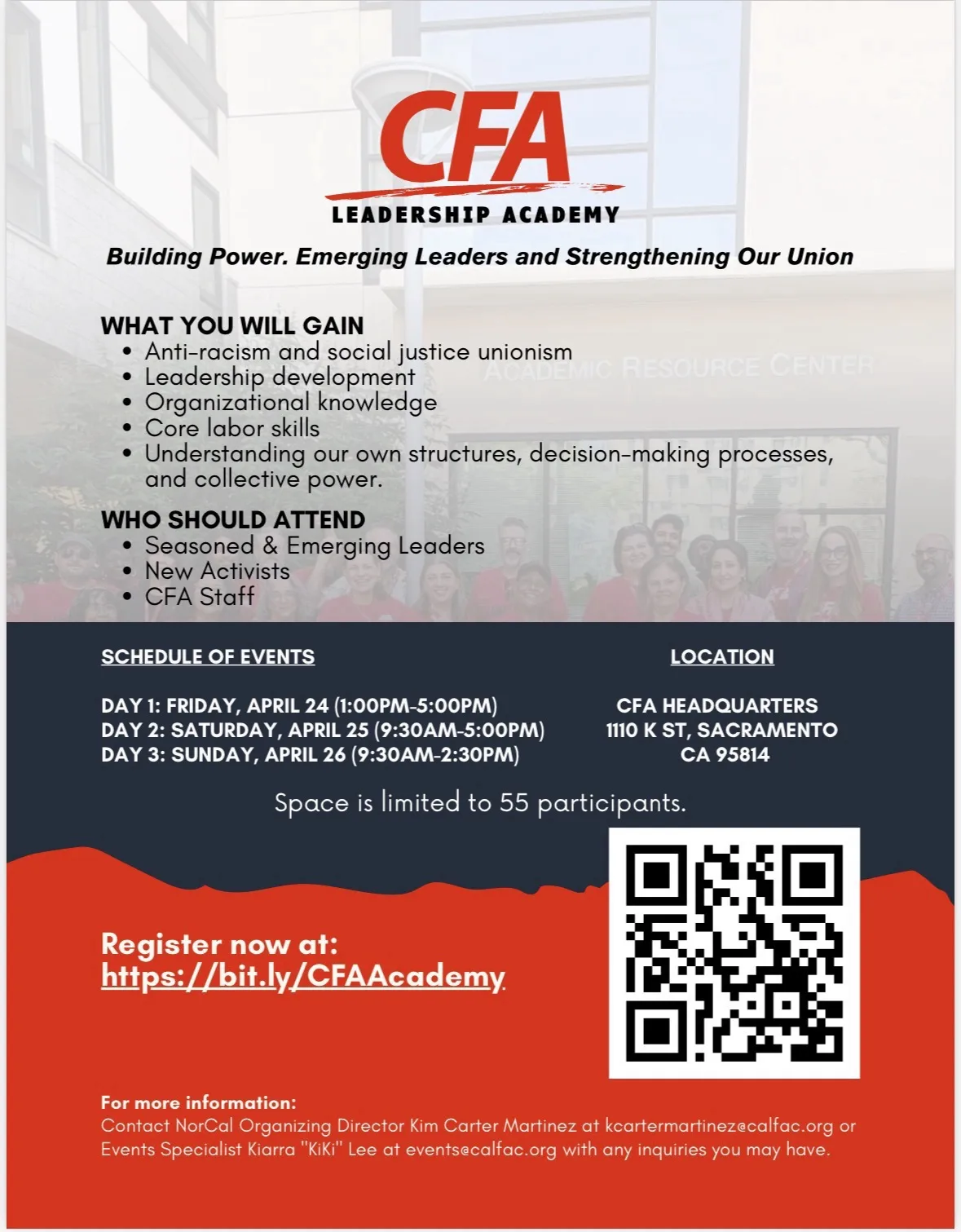CFA Leadership Academy. Membership building and union organizing training. 