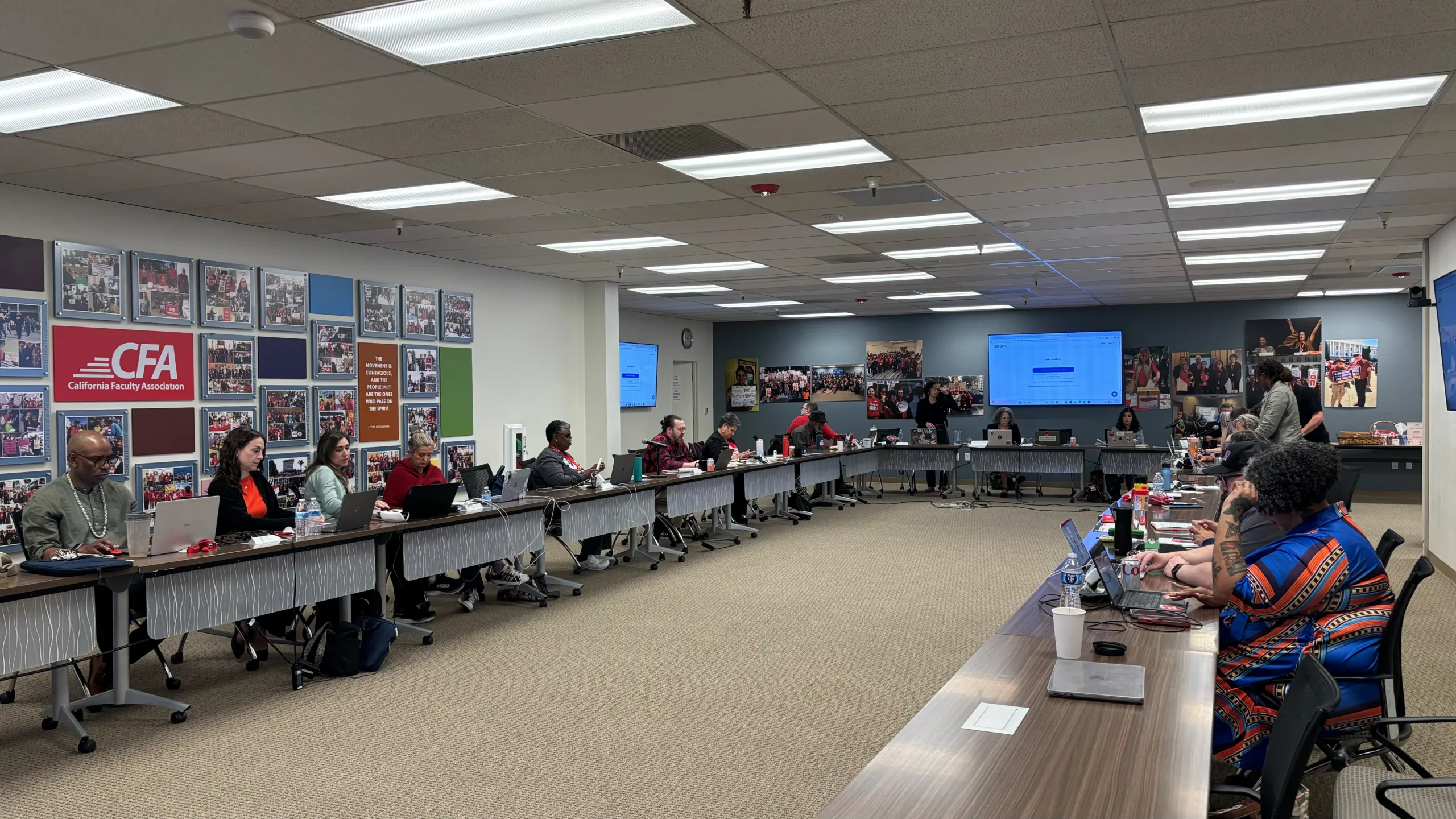 People sitting in a conference room