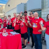 Group of CFA memebrs with sodas
