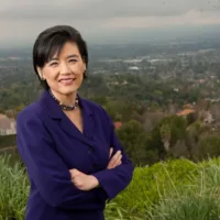 candidate in blue jacket